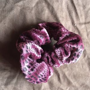 Purple velvet scrunchie